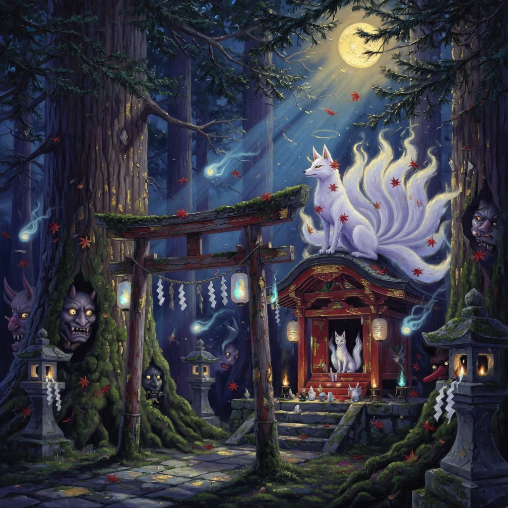 Kami and Yokai world-lore artwork